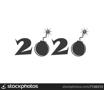 2020 new year icon vector illustration design