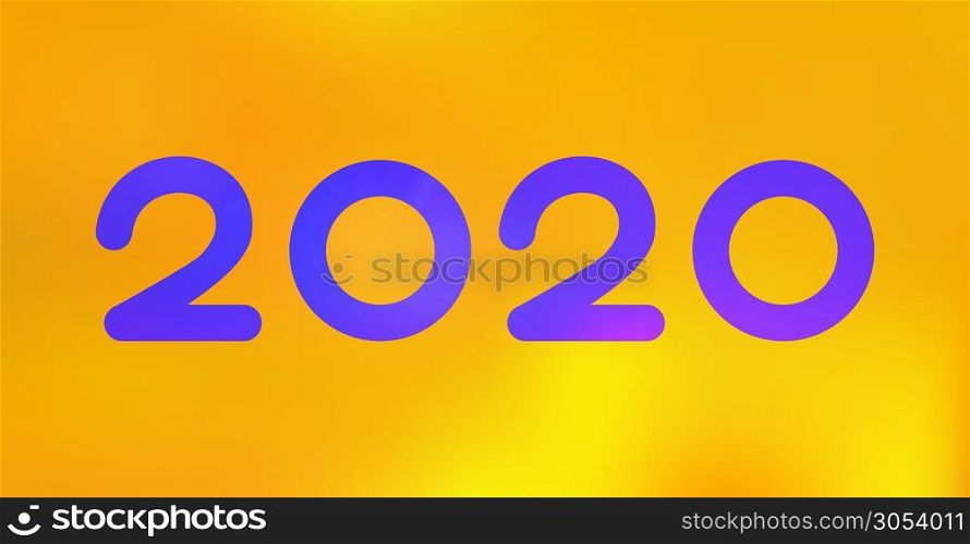 2020 New Year modern bright greeting card template. Premium quality design.