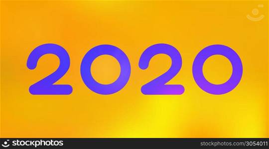 2020 New Year modern bright greeting card template. Premium quality design.