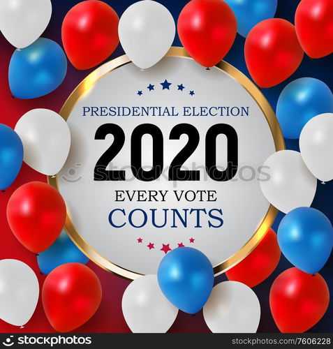 2020 United States of America Presidential Election Background. Vector Illustration EPS10. 2020 United States of America Presidential Election Background. Vector Illustration