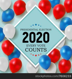 2020 United States of America Presidential Election Background. Vector Illustration EPS10. 2020 United States of America Presidential Election Background. Vector Illustration