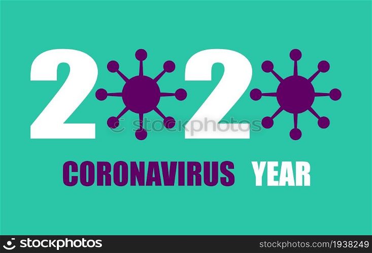 2020 year of coronavirus outbreak concept. Pandemia Covid-19. Vector illustration. 2020 year of coronavirus outbreak concept. Vector illustration
