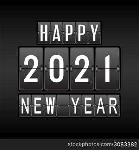 2021. Happy New year and merry Christmas on the tableau for calendar, postcard, banner. Vector template