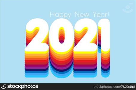 2021 New year Abstract shiny color design element . For Calendar, poster design. 2021 New Year Abstract shiny color design element