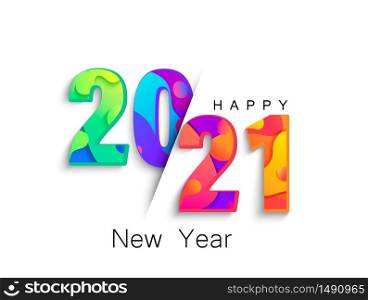 2021 New Year colour banner, logo for your seasonal holidays flyers, greetings and invitations, christmas themed congratulations and cards.Template for brochures, business diaries.Vector illustration.. 2021 New Year colour banner, logo for holidays.