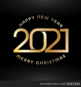 2021. Stylized new year and Christmas greetings for calendar, greeting card, banner. Vector template.
