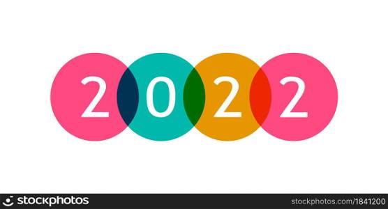 2022 Happy New Year. Vector holiday banner illustration.
