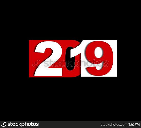 2023 Happy New Year greeting card. Vector design template.