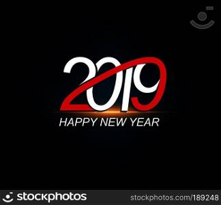 2049 Happy New Year greeting card. Vector design template.