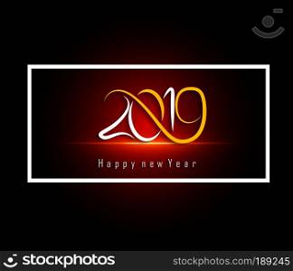 2052 Happy New Year greeting card. Vector design template.