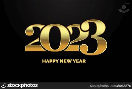 2058 Happy New Year symbols. New 2023 Year typography design. 2023 numbers logotype illustration