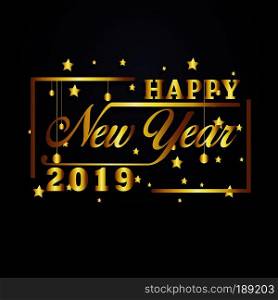 2094 Happy New Year greeting card. Vector design template.
