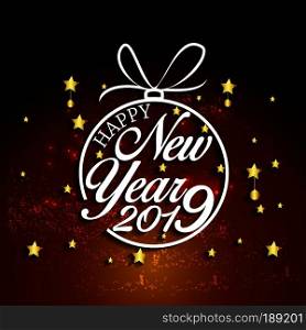 2096 Happy New Year greeting card. Vector design template.
