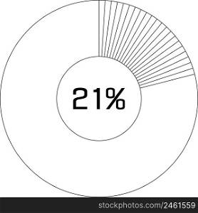 21 % pie chart percentage infographic round pie chart percentage