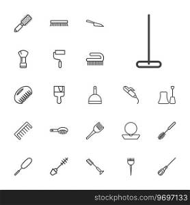 22 brush icons Royalty Free Vector Image