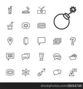22 bubble icons Royalty Free Vector Image