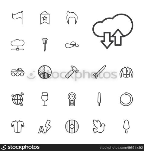 22 collection icons Royalty Free Vector Image