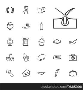 22 healthy icons Royalty Free Vector Image