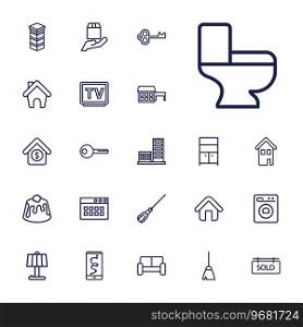 22 home icons Royalty Free Vector Image