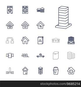 22 house icons Royalty Free Vector Image