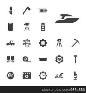 22 industry icons Royalty Free Vector Image