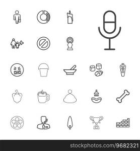22 isolated icons Royalty Free Vector Image