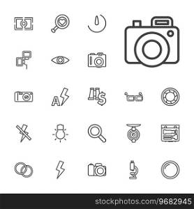 22 lens icons Royalty Free Vector Image