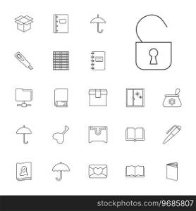 22 open icons Royalty Free Vector Image