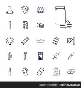 22 pharmacy icons Royalty Free Vector Image