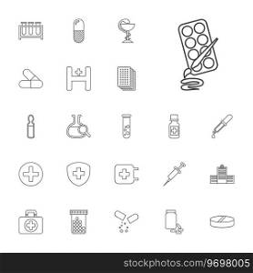 22 pharmacy icons Royalty Free Vector Image
