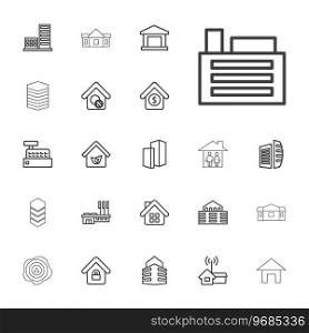 22 real icons Royalty Free Vector Image