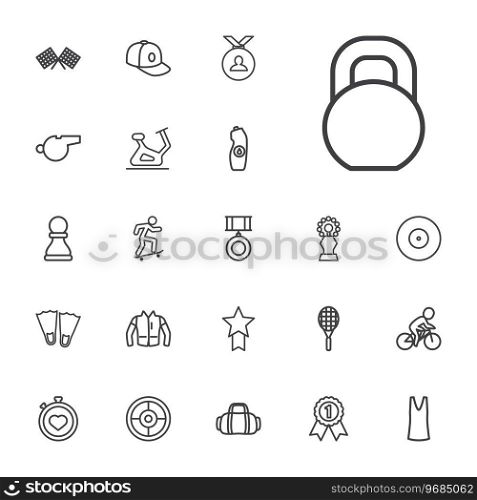 22 sport icons Royalty Free Vector Image