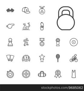 22 sport icons Royalty Free Vector Image