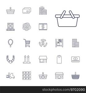 22 store icons Royalty Free Vector Image