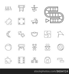 22 toy icons Royalty Free Vector Image