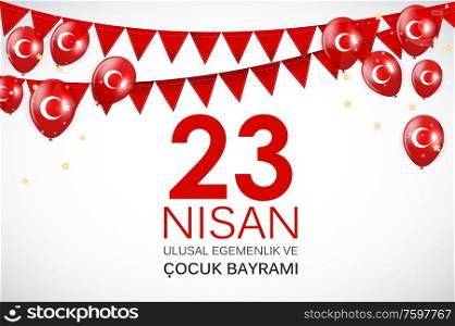 23 nisan cocuk baryrami. Translation: Turkish April 23 Childrens Day Vector Illustration EPS10. 23 nisan cocuk baryrami. Translation: Turkish April 23 Childrens Day Vector Illustration