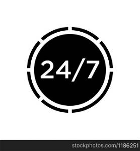 24/7 signage service icon trendy