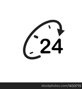 24 Hour icon vector illustration design template