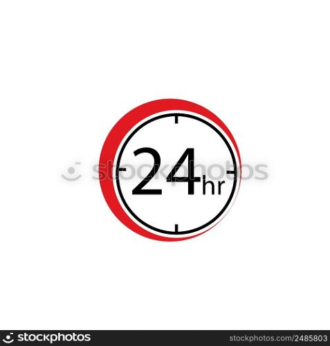 24 Hours icon template vector design