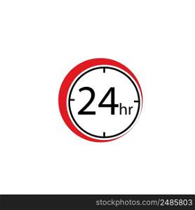 24 Hours icon template vector design