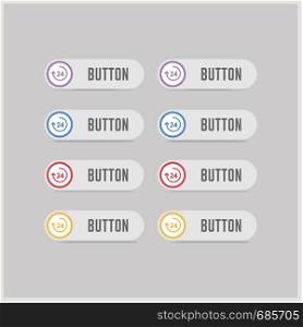 24 hours service icon - Free vector icon
