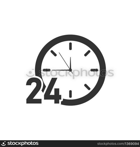 24 hours work around the clock icon Vector EPS 10. 24 hours work around the clock icon. Vector EPS 10
