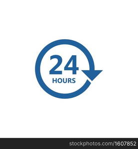 24hr logo and symbol vector design