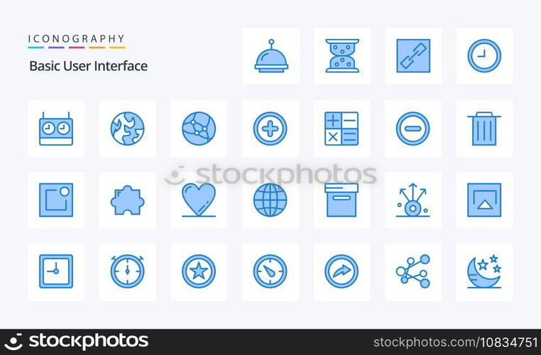 25 Basic Blue icon pack