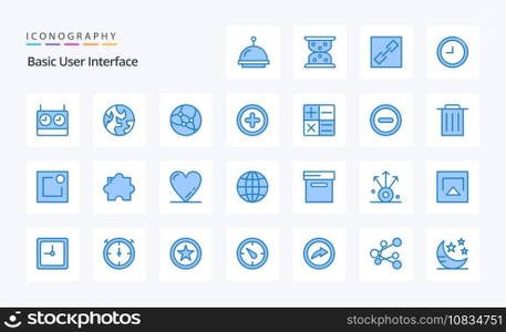 25 Basic Blue icon pack
