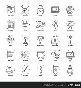 25 Business Concept Mix Line Icon set