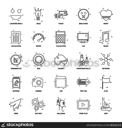 25 Business Concept Mix Line Icon set
