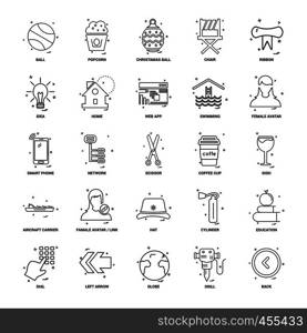 25 Business Concept Mix Line Icon set