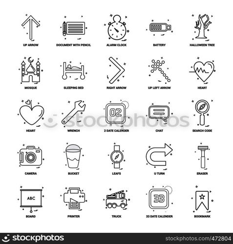 25 Business Concept Mix Line Icon set