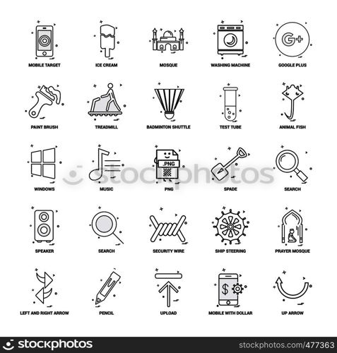 25 Business Concept Mix Line Icon set